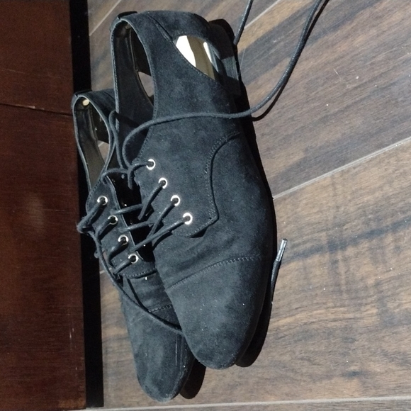 Call it Spring Black Suede Flats - Picture 1 of 4